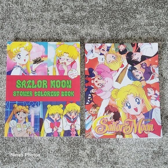 2 Anime Sailor Moon Coloring Book Stoner 420 Bundle Adult Rare Collectible - Picture 1 of 16